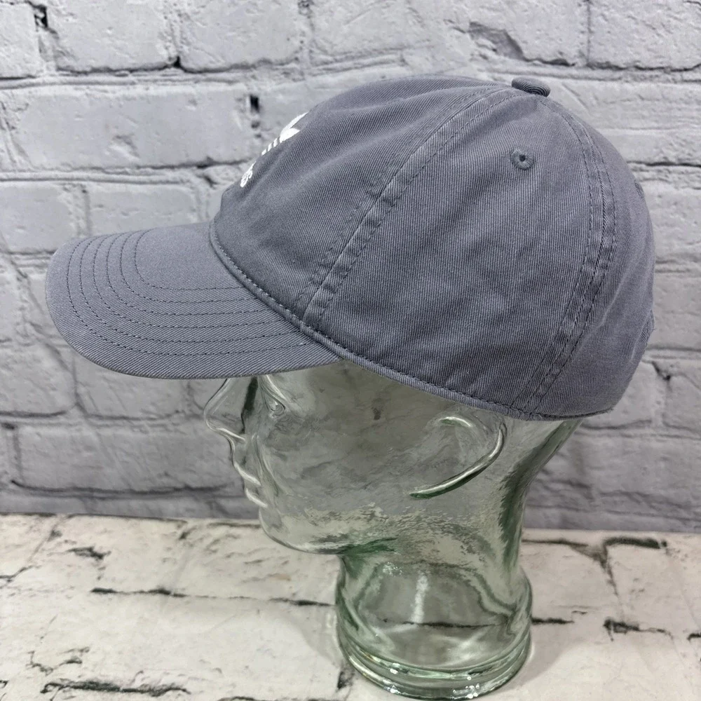 Adidas Hat Trefoil Logo Gray Strap‎ back Unisex One Size 100% Cotton Ball Cap